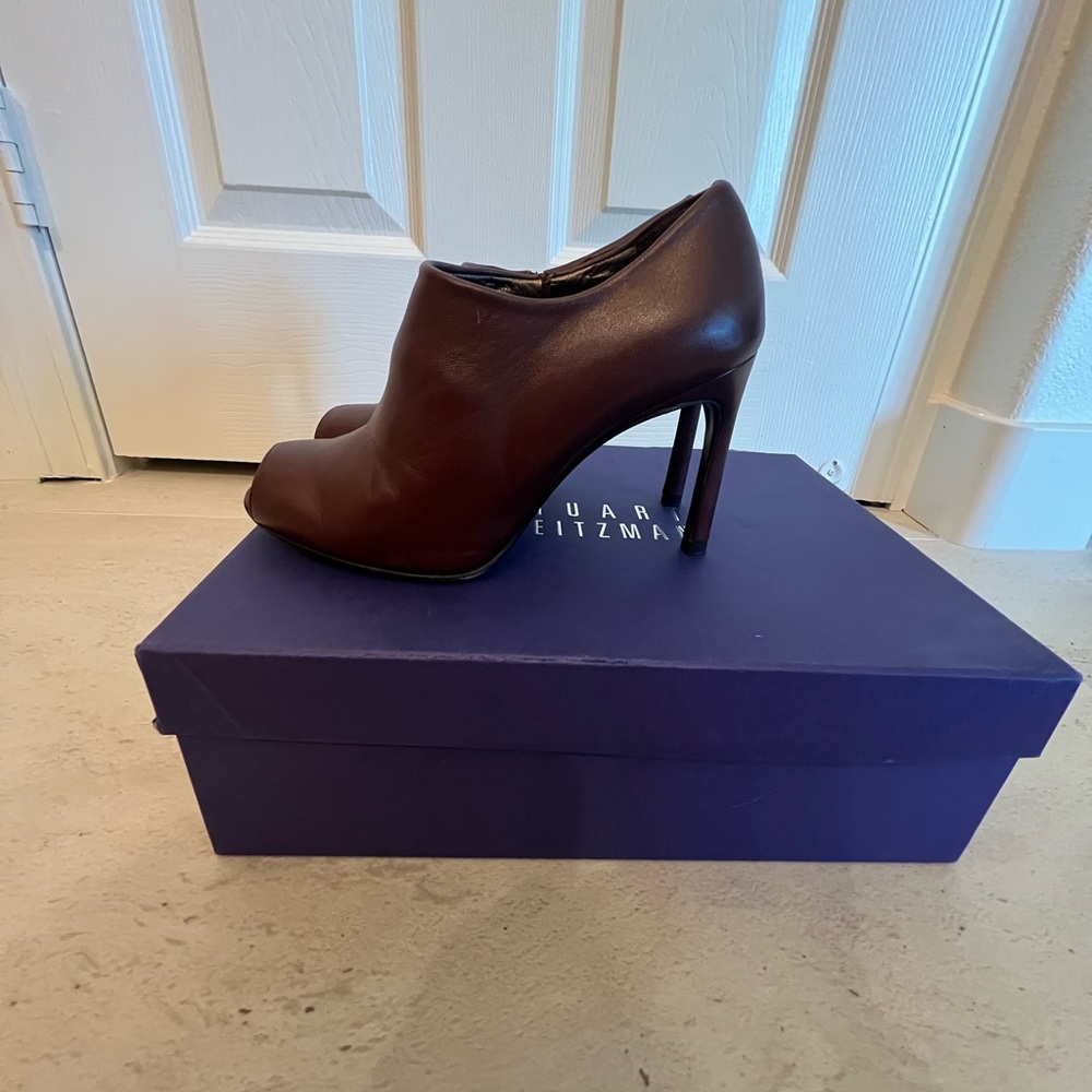 Stuart Weitzman Brown Heeled Boots